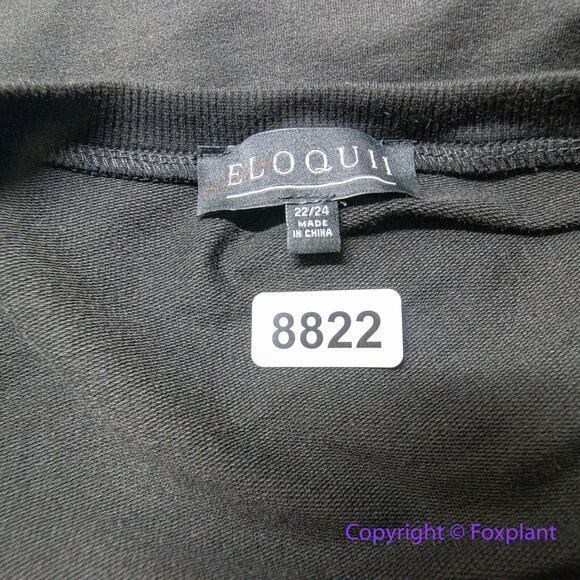 New! Eloquii strong shoulder sleeveless shift black dress, size 22/24 - Picture 11 of 13